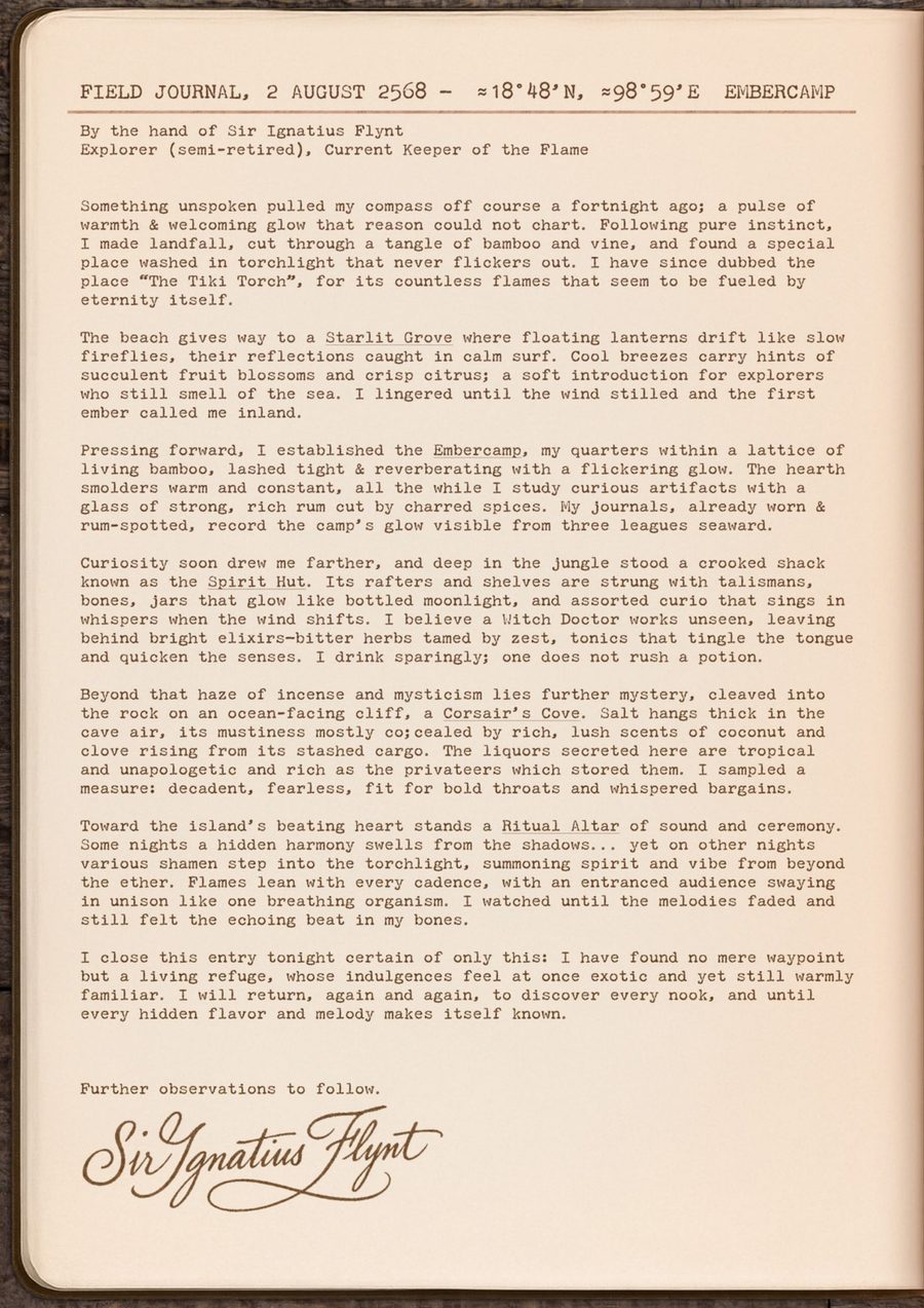 A note from Tiki Torch